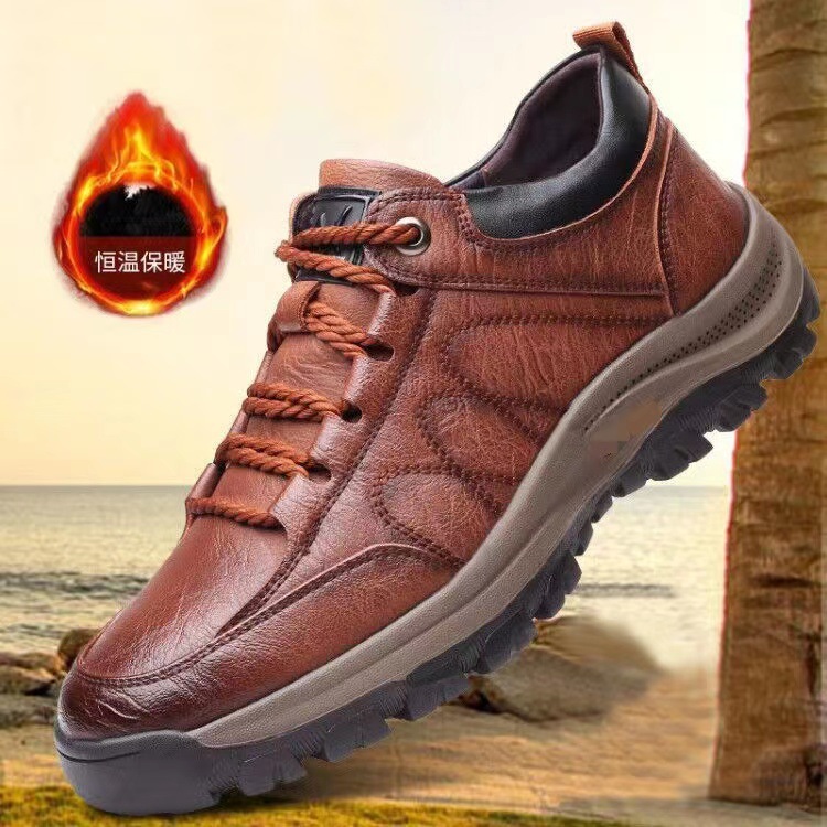 Picture of Cross-border foreign trade plus size men's shoes 2025 new British casual shoes men's non-slip outdoor hiking shoes leather shoes men