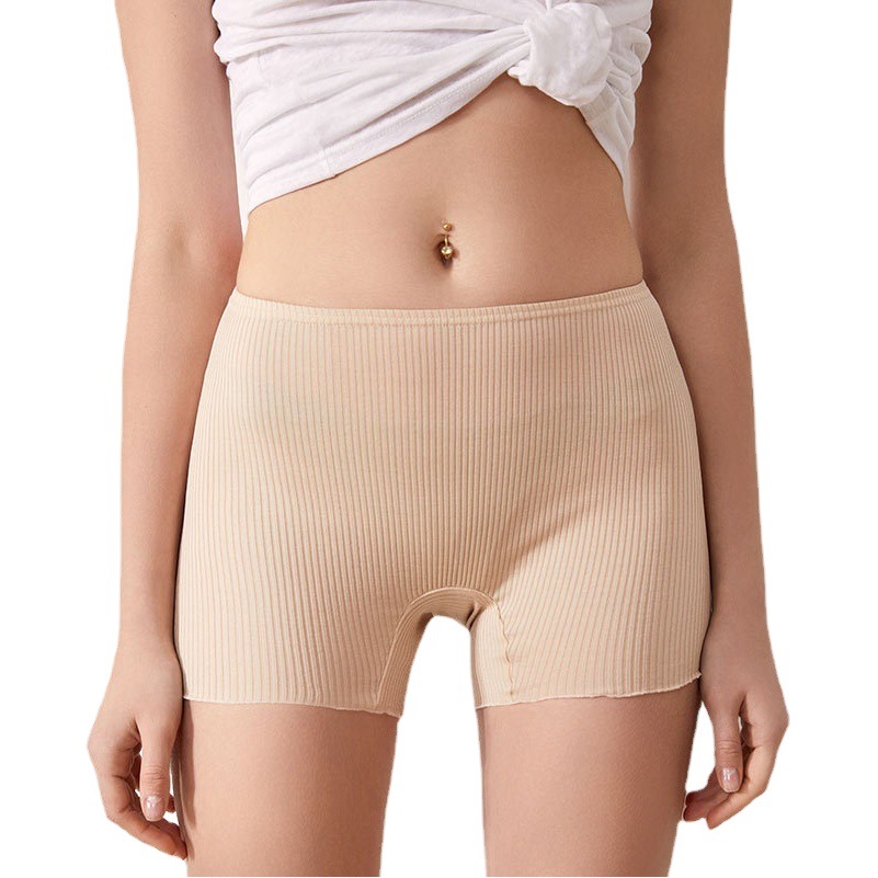 Yu Yuechun Summer Thin Mulberry Silk Knitted Threaded Safety Pants High Elastic Silk Seamless Leggings Boxer Briefs