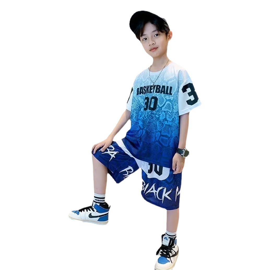 Boys Summer Clothes Basketball Clothes Quick-drying Suit Boys Summer Children's Clothes Big Kids 2022 New Sports Jersey