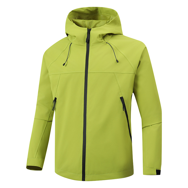 Special Solid Color Jacket Men's New Outdoor Single Layer Thin Mountaineering Suit Windproof Breathable Couple's Windbreaker Jacket