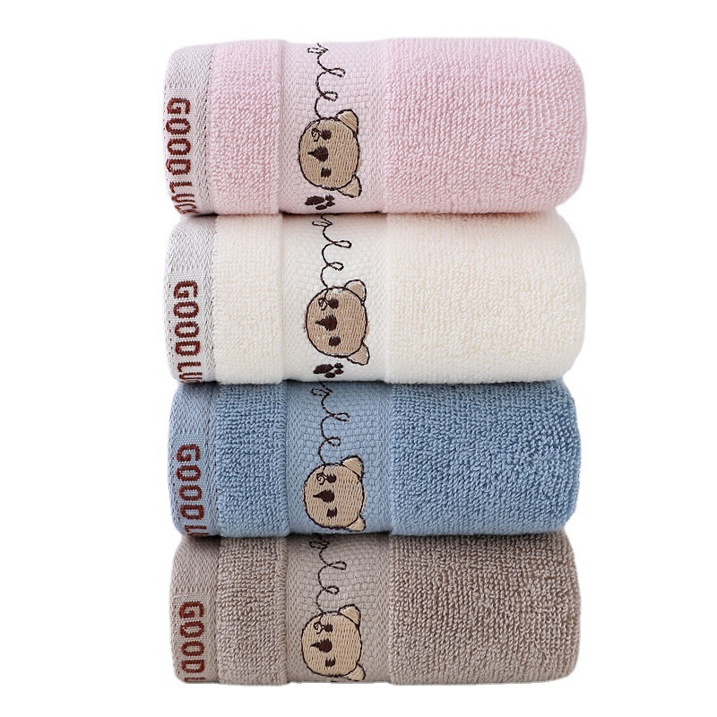 Picture of Cotton Towel for Wash Face Household Hair-free Absorbent Soft Children's Cartoon Thick Cotton Small Towel