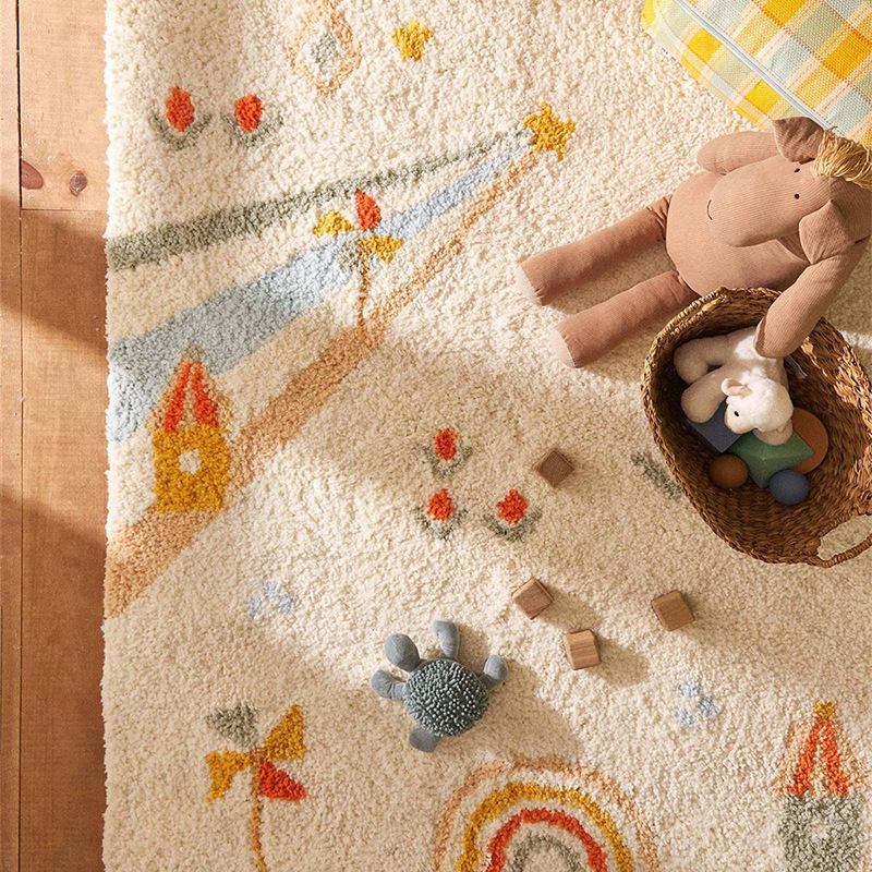 Carpet Living Room Dirt Resistant and Easy-to-take-care Bedroom Bedside Cartoon Children's Room Home Soft Non-slip Imitation Cashmere Carpet