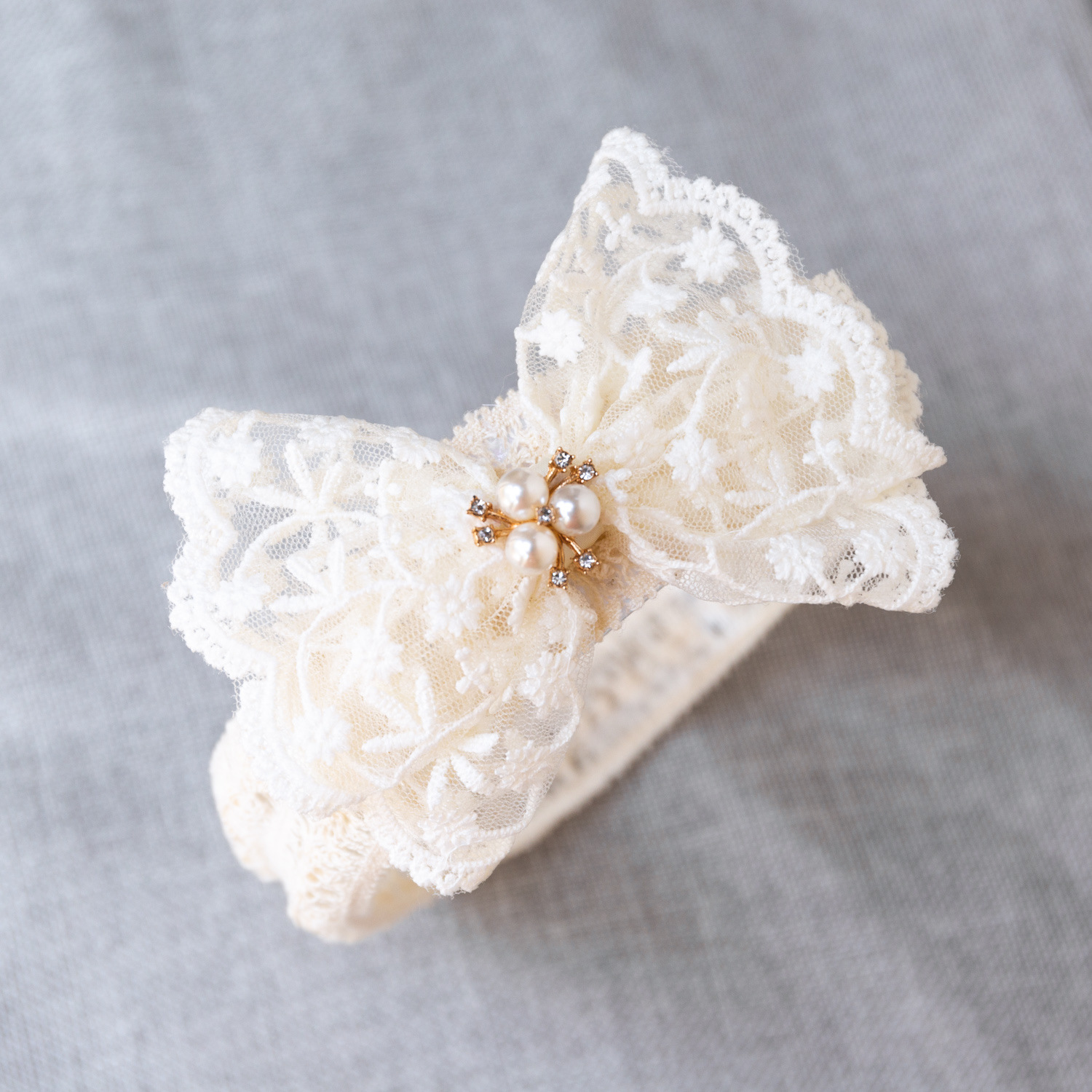 Picture of Baby lace hair band baby headdress baby girl hair band princess hair accessories bow