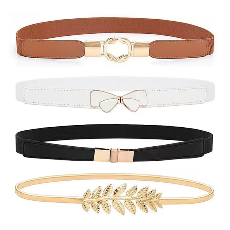 Picture of Simple Fashion Elastic Buckle Women's Thin Belt Women's Skirt Decorative Belt Elastic Belt with Belt