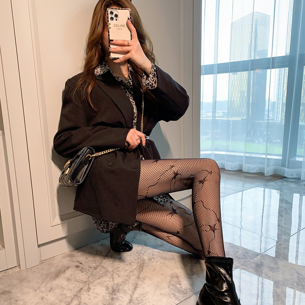 Large size foreign trade stockings jacquard mesh pants a variety of sexy hollow temptation fishnet stockings bottoming pantyhose wholesale