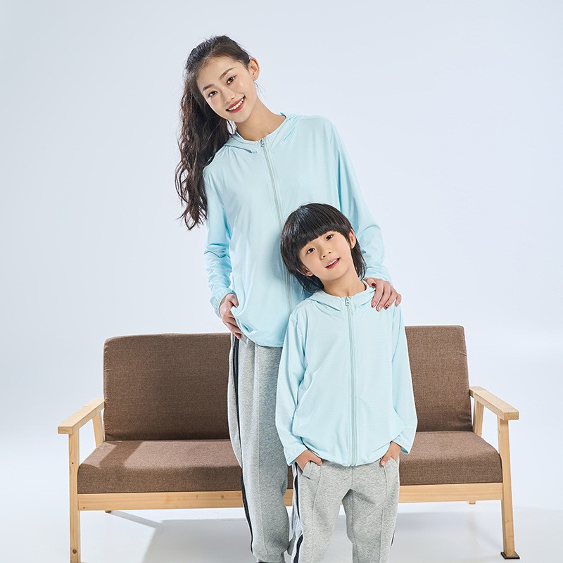 Children's Sunscreen Clothing Summer Skin Clothing Boys and Girls UV Protection Coat Adult Parent-Child Sunshade Clothing