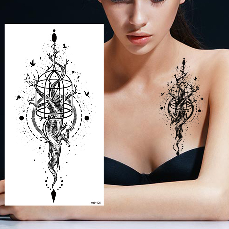 Picture of Children's cartoon flower arm sticker half arm full arm pink pig funny cross-border Henna creative color tattoo sticker wholesale
