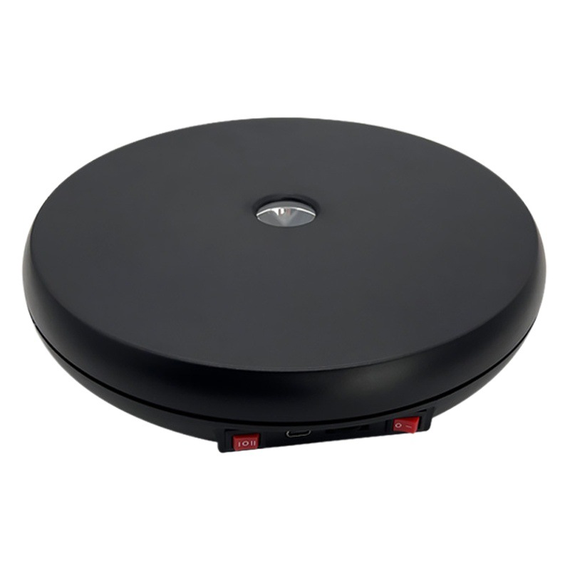 New 25cm electric rotating turntable display table LED with light photography jewelry turntable shooting photography props exhibition
