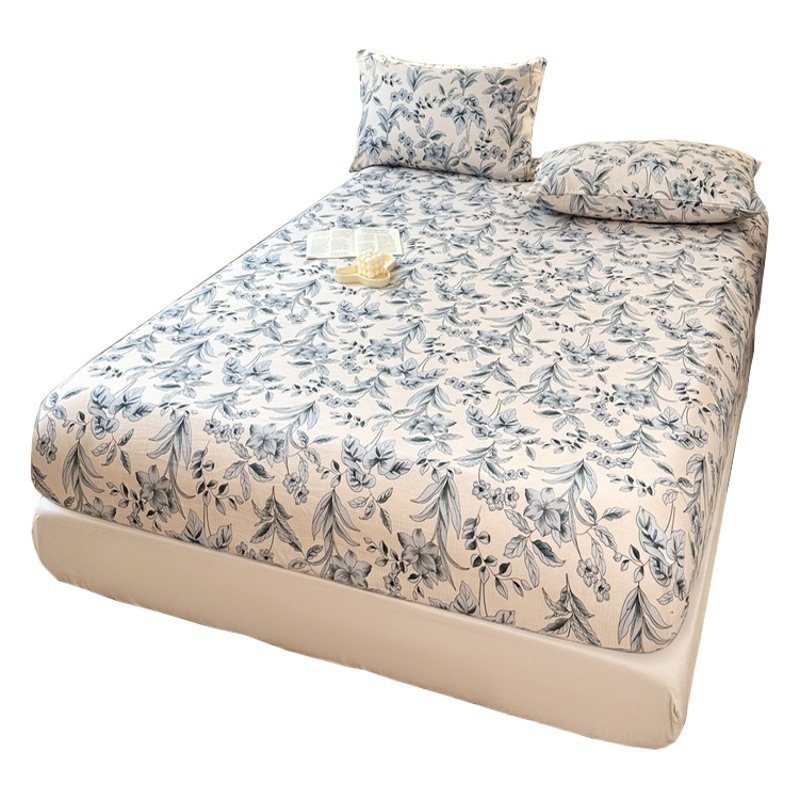 Class A aerobic jacquard Xiaozhu cotton bedspread cover thickened brushed washed mattress protective cover coarse cloth single bedspread factory