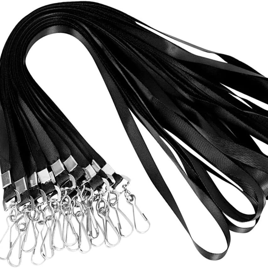 Amazon Hot Sale ID Badge ID Card Lanyard Security Badge Lanyard Ribbon Polyester Belt Rotating Hook Clip Neck Strap