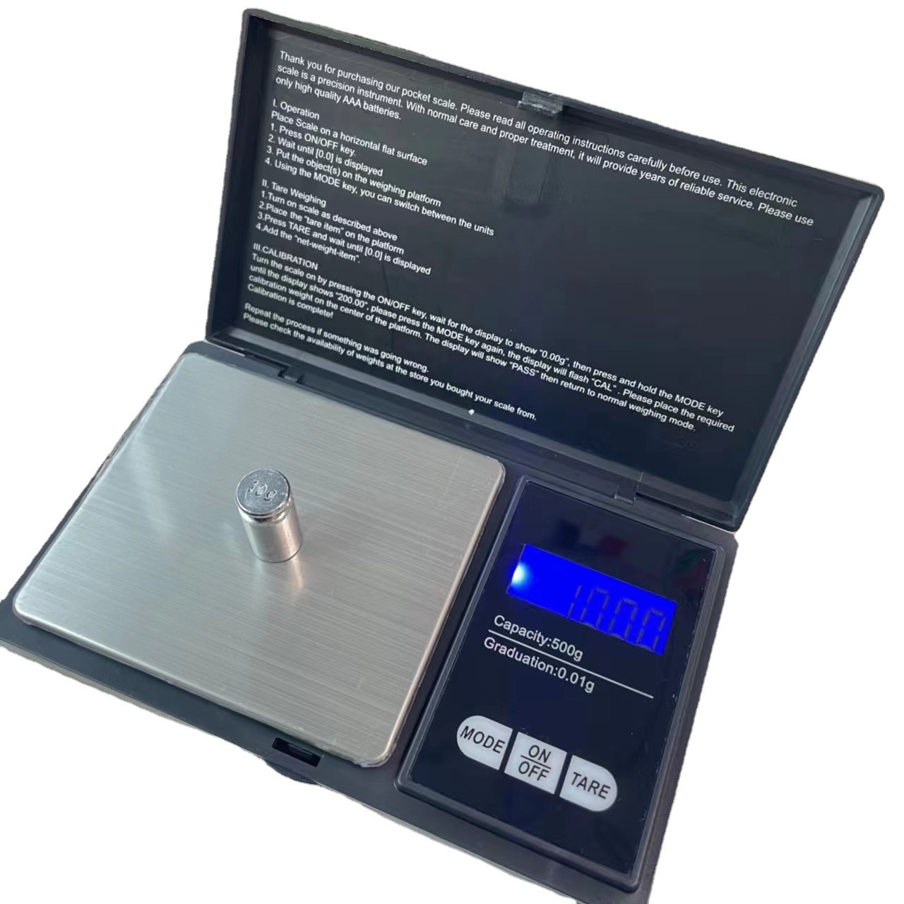 Picture of Foreign trade cs jewelry scale mini English electronic scale high precision gram scale portable pocket scale gold scale electronic scale
