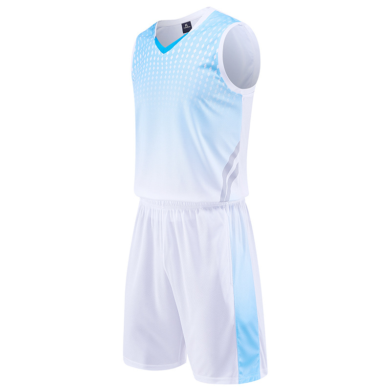 Picture of Summer new dry breathable outdoor sports leisure gradient basketball suit manufacturers wholesale printed logo printing