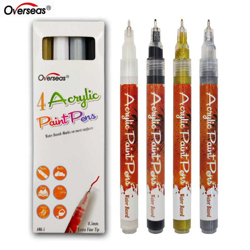 Cross-border nail art marker pen 0.5mm ultra-fine graffiti pen model coloring art painting line painting acrylic pen
