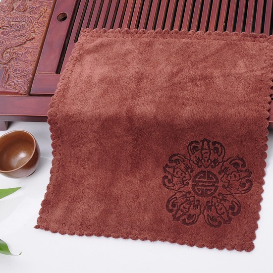 Picture of Tea Towel Thickened Absorbent Tea Towel Tea Table Rag Small Square Towel Kung Fu Tea Mat Pot Towel Independent Packaging Fixed Logo