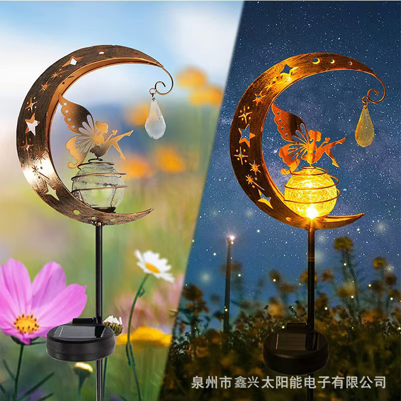 Picture of Cross-Border Popular Solar Outdoor Fairy Lantern Courtyard Garden Lawn Lamp Decorative Atmosphere Lamp Iron Landscape Lamp