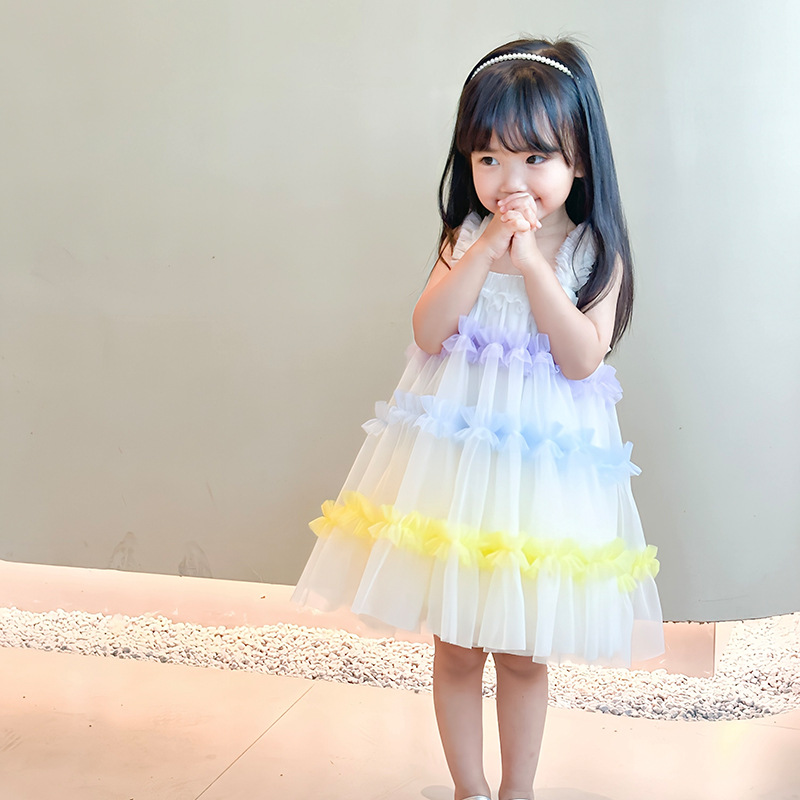 Picture of Girls' Tutu Skirt Princess Dress Yiwu Lingfeng Autumn New Spaghetti Strap Dress Baby Girl Formal Dress Girls' Dress