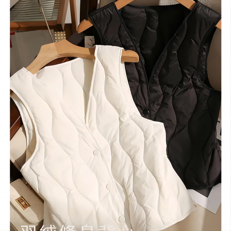 Picture of Light Vest for Inside and Outside Wear 2024 New Spring Autumn and Winter Ware Warm Cold-proof Button Cotton-padded Coat for Women