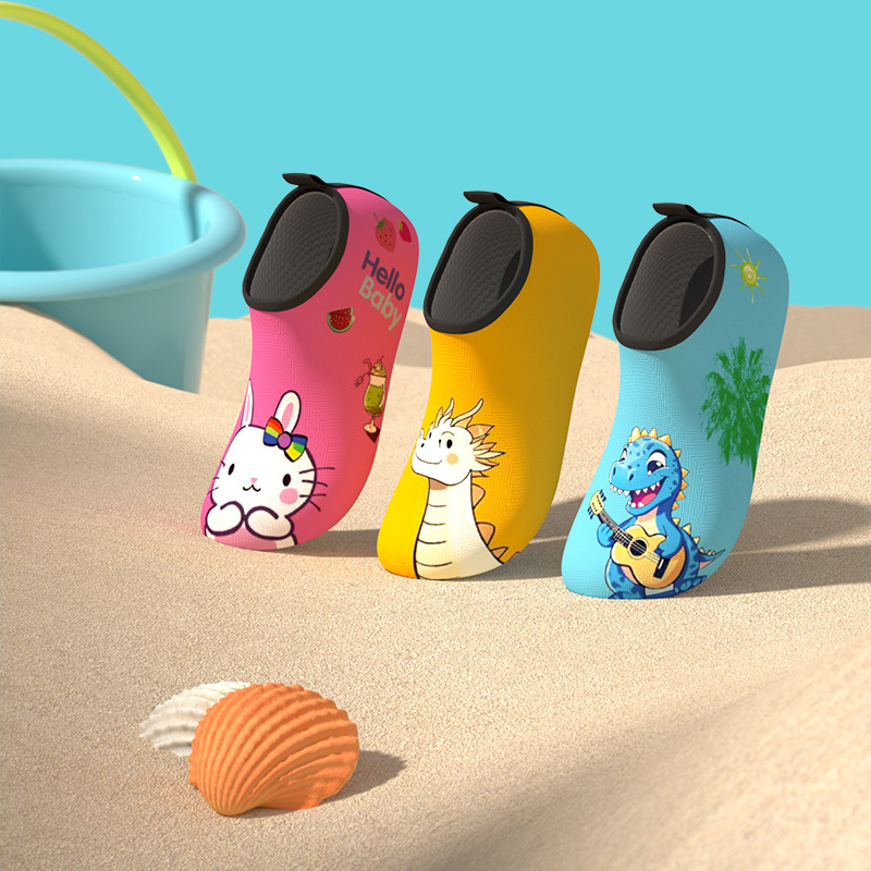 Picture of Children's beach shoes, non-slip soft-soled diving, snorkeling, swimming shoes, baby and baby water park shoes, sea rush and wading shoes