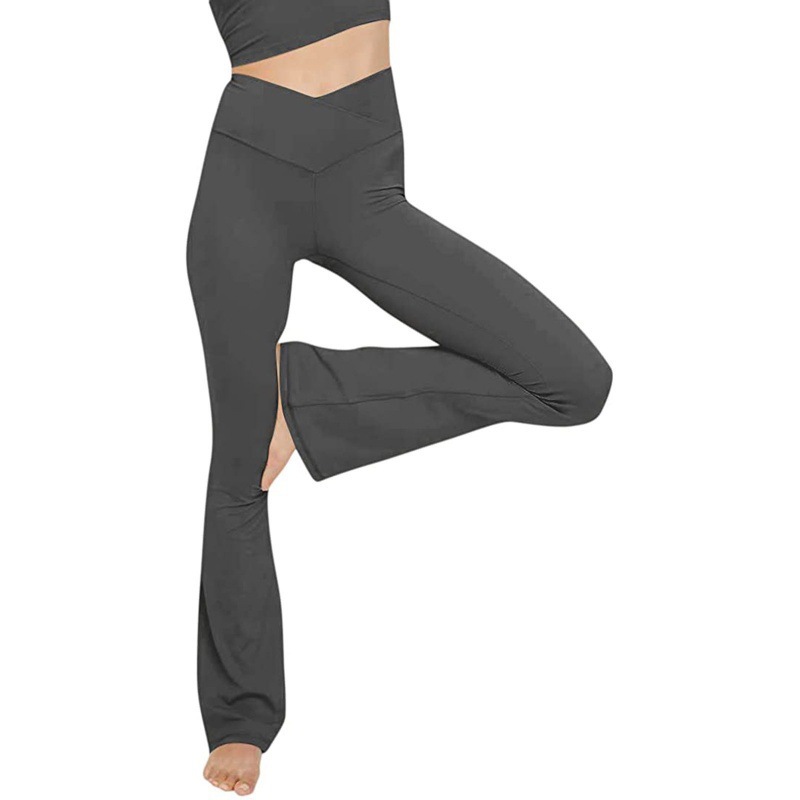 Picture of Amazon Cross-border New Women's High Waist V-shaped Cross Leisure Sports Fitness Horn Yoga Pants XY840 Plain