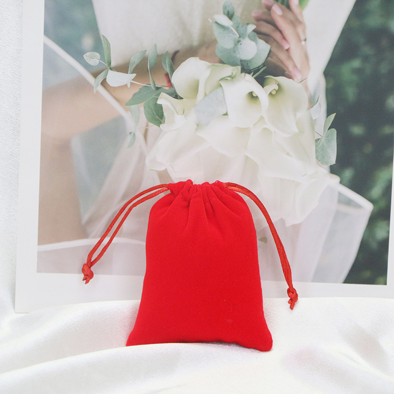 Picture of Velvet Bag Wholesale Drawstring Jewelry Bag Velvet Drawstring Jewelry Storage Bag Cloth Bag Gift Bag Simple Storage Bag