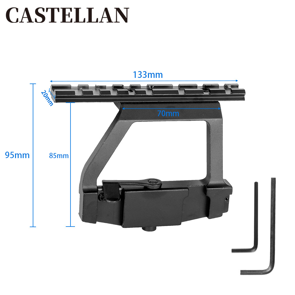 Picture of MST AK74U mirror Joe sight bracket 20mm Rail Ak47 Picatiny Side Rail