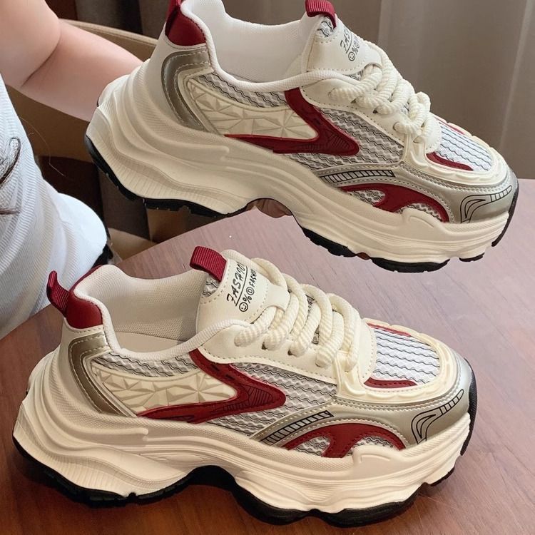 Thick-soled Torre Shoes New Korean Style Inner Height Increasing Women's Super Soft Loafer Sole Sports Casual Shoes for Spring and Autumn 2024
