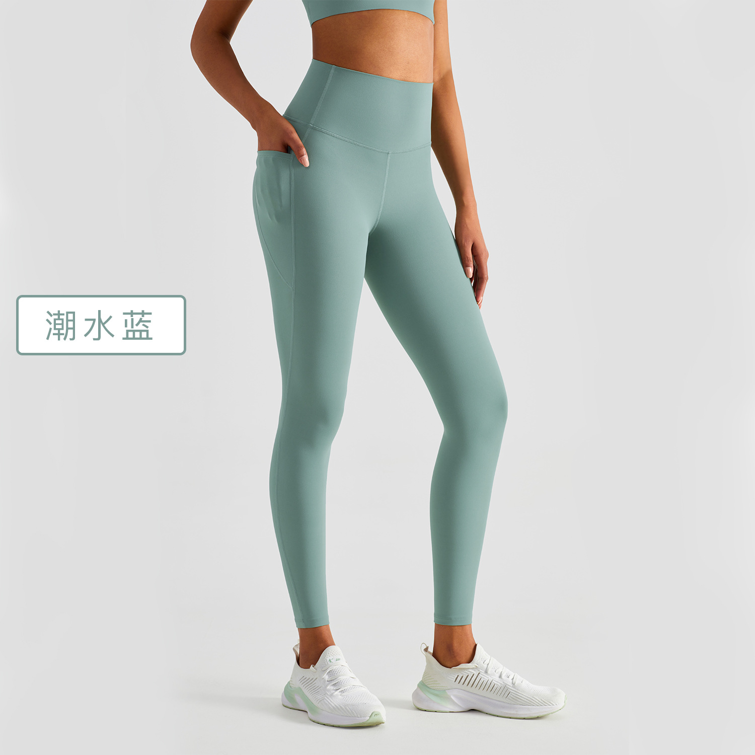 Picture of Spring and Summer New Style Nude Sports Tights Running Outdoor Yoga Pants High Elastic Peach Hip Lift High Waist Fitness Pants for Women