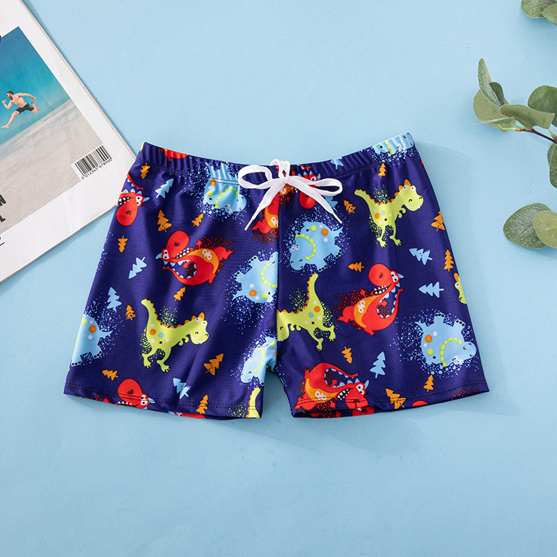 Boys cute baby swimming trunks fashion cartoon printing beach hot spring swimming training equipment shorts manufacturers wholesale