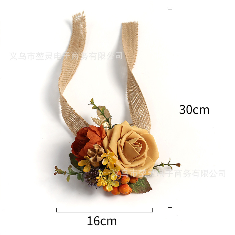Picture of Wedding Bride Bridesmaid Wrist Flower diy Handmade Creative Wrist Flower Holiday Seaside Wear Holiday Decorative Flower