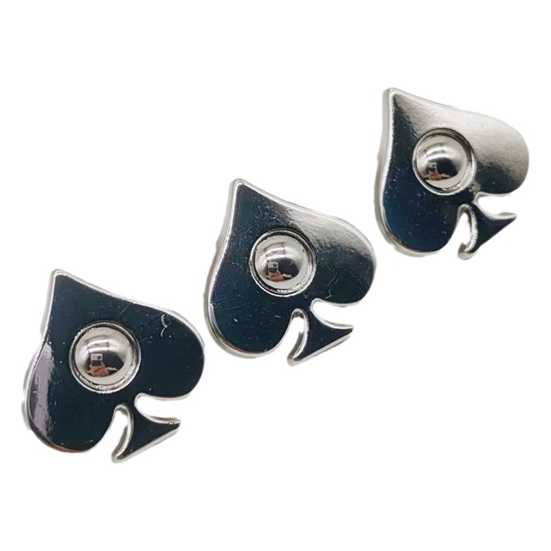 High-grade metal small peach heart four-in-one button decorative bag luggage accessories overcoat buckle