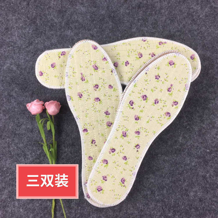[3-Pack] Deodorizing and Fragrant Insoles, Breathable and Sweat-Absorbent Cotton for Men and Women, All-Season Violet Fragrance