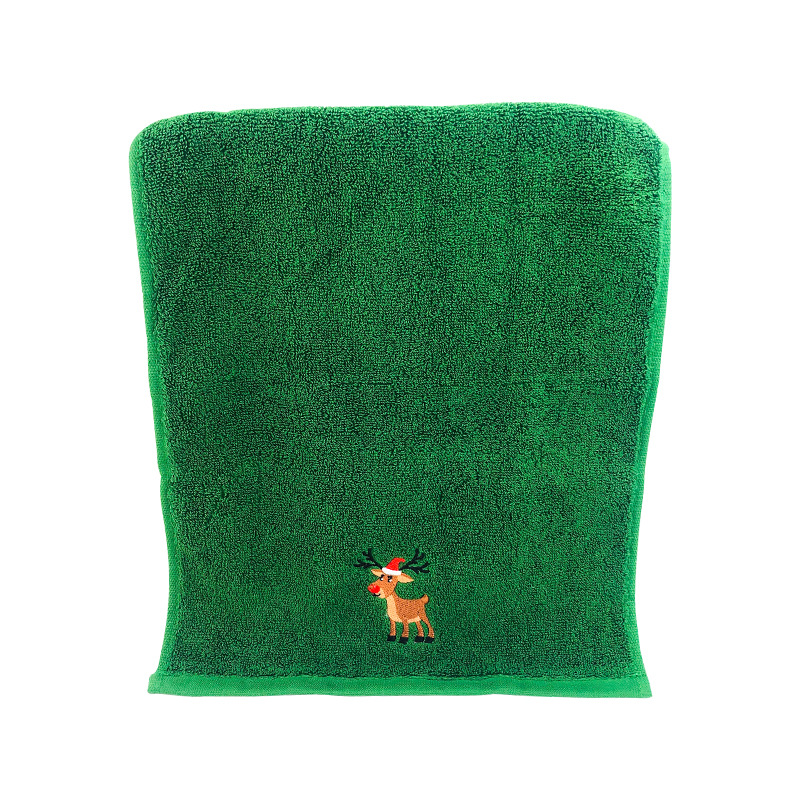 Picture of Christmas towel set wholesale cotton Christmas kitchen towel gift foreign trade Christmas towel embroidery logo