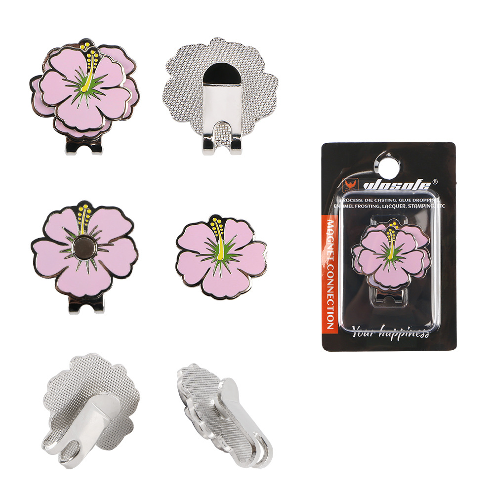 Picture of golf Mark hat clip magnetic metal golf Mark flower shape design double-layer ball Mark cross-border hot sale