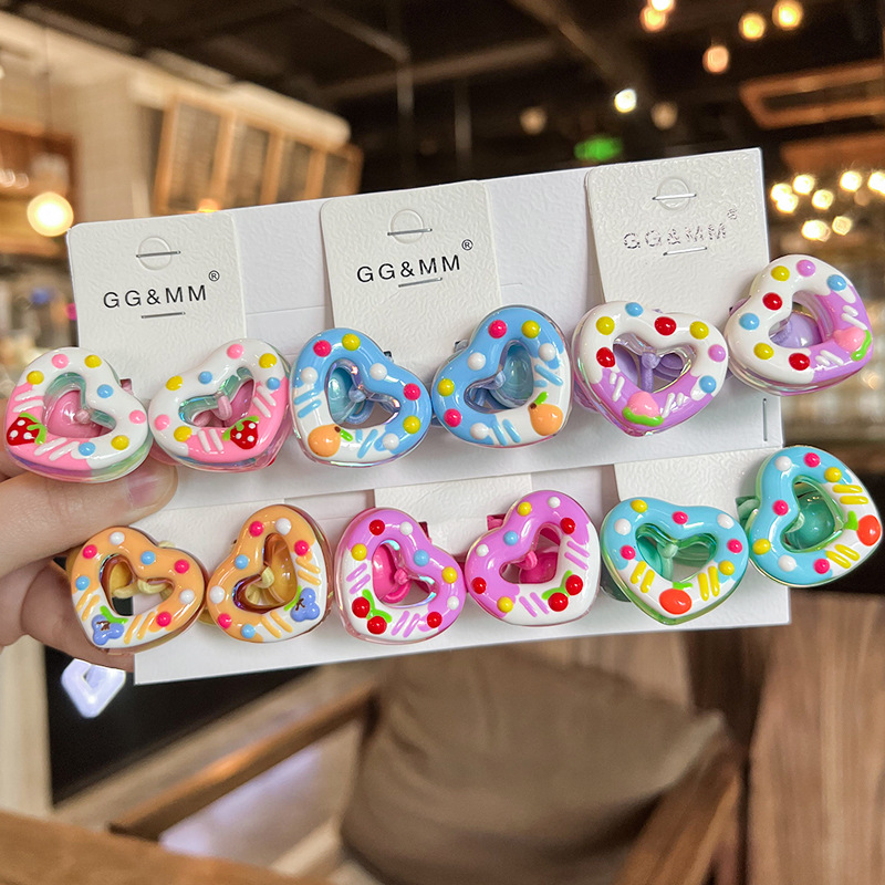 Color hand-painted graffiti flower hair rope cute cartoon Korean children's hair accessories hair ring hair rope high elastic rubber band winding
