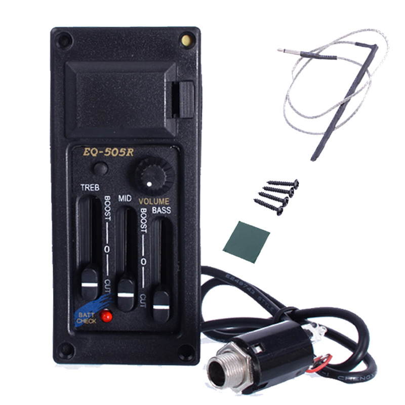 EQ-505 backhand EQ-505R forehand 3 EQ + ISYS folk guitar to electric box piano pickup amplifier