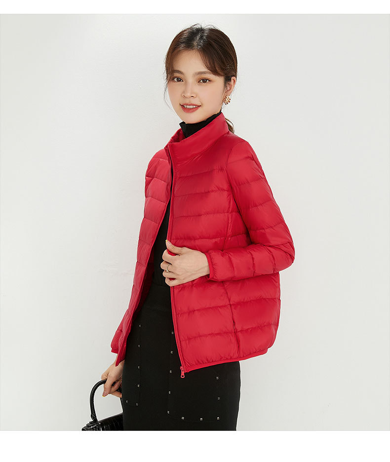 Picture of 90 down down Jacket Women's Hooded Lightweight Short Large Size Lightweight Western Style White Duck down Jacket Pinghu down Jacket Wholesale