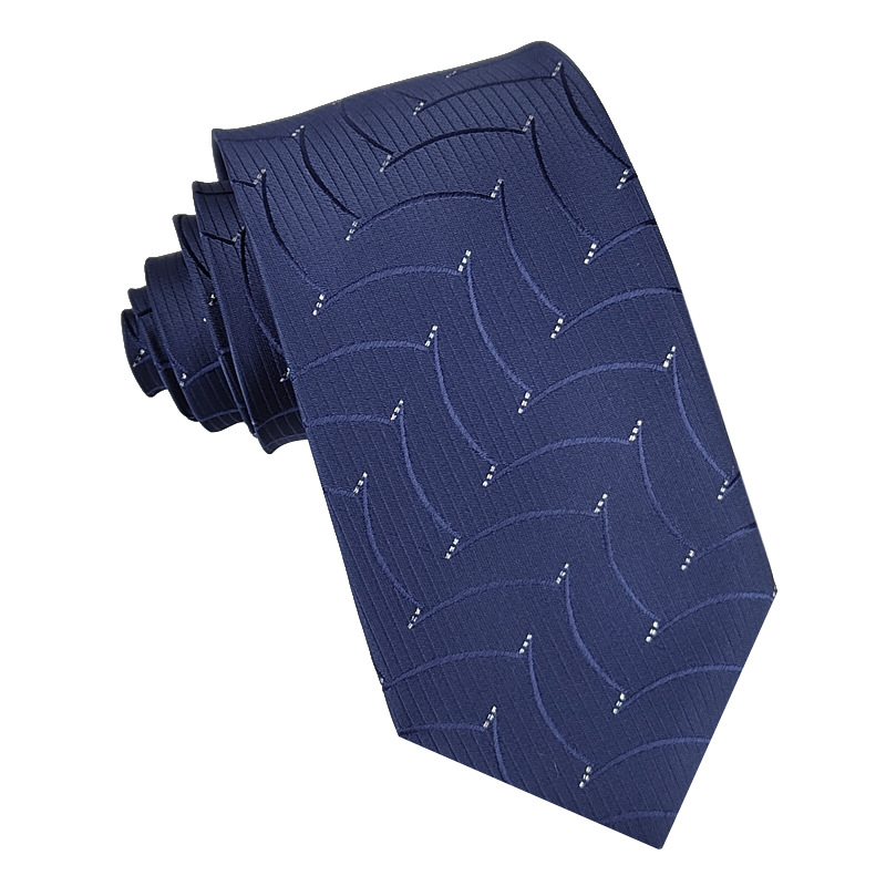 Picture of 25 New 8cm Polyester Jacquard Stripesd Tie 7cm Men's and Women's Business Formal Wear Casual High-End Red Black Blue