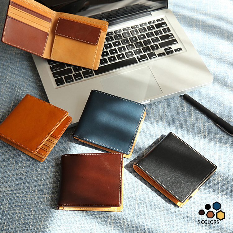2025 New Genuine Leather Wallet Original Business Casual Short Style Men's Source Factory In-Stock Coin Purse Urban Minimalist
