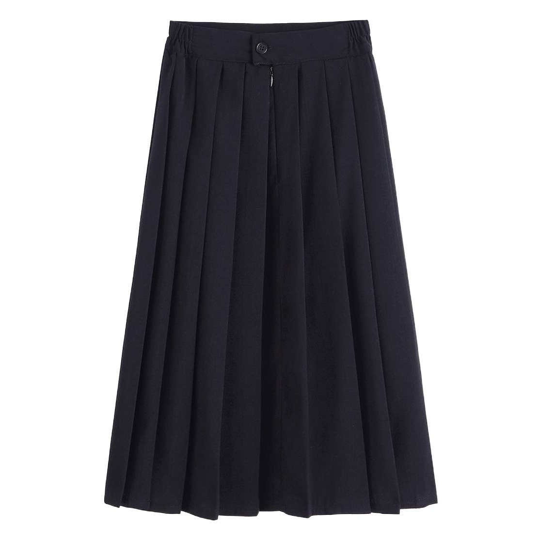 2025 Summer College Style JK Uniform Skirt Pleated Skirt Class Clothes Middle School Student navy blue Elbow Waist Skirt Q8