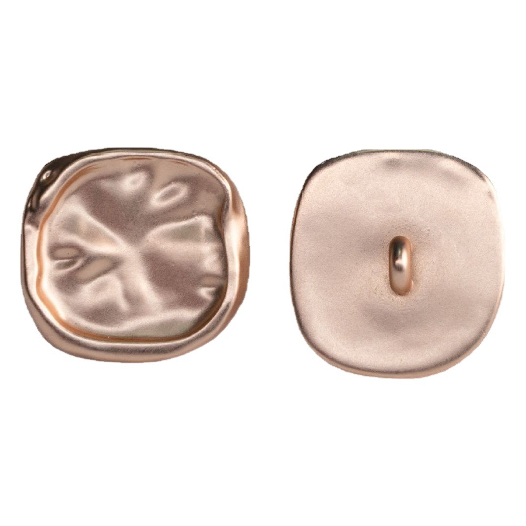 British Style Concave Square Button Factory Irregular Suit Coat Cuff Shirt Button Small Metal Button