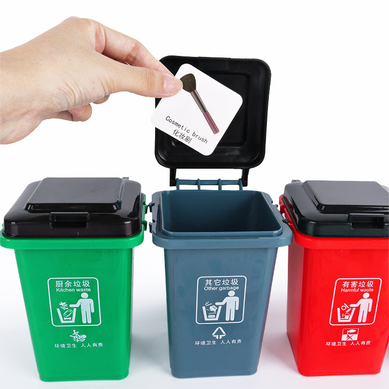 Picture of New version of garbage classification early education kindergarten teaching aids creative parent-child game trash can toys children's educational cognition