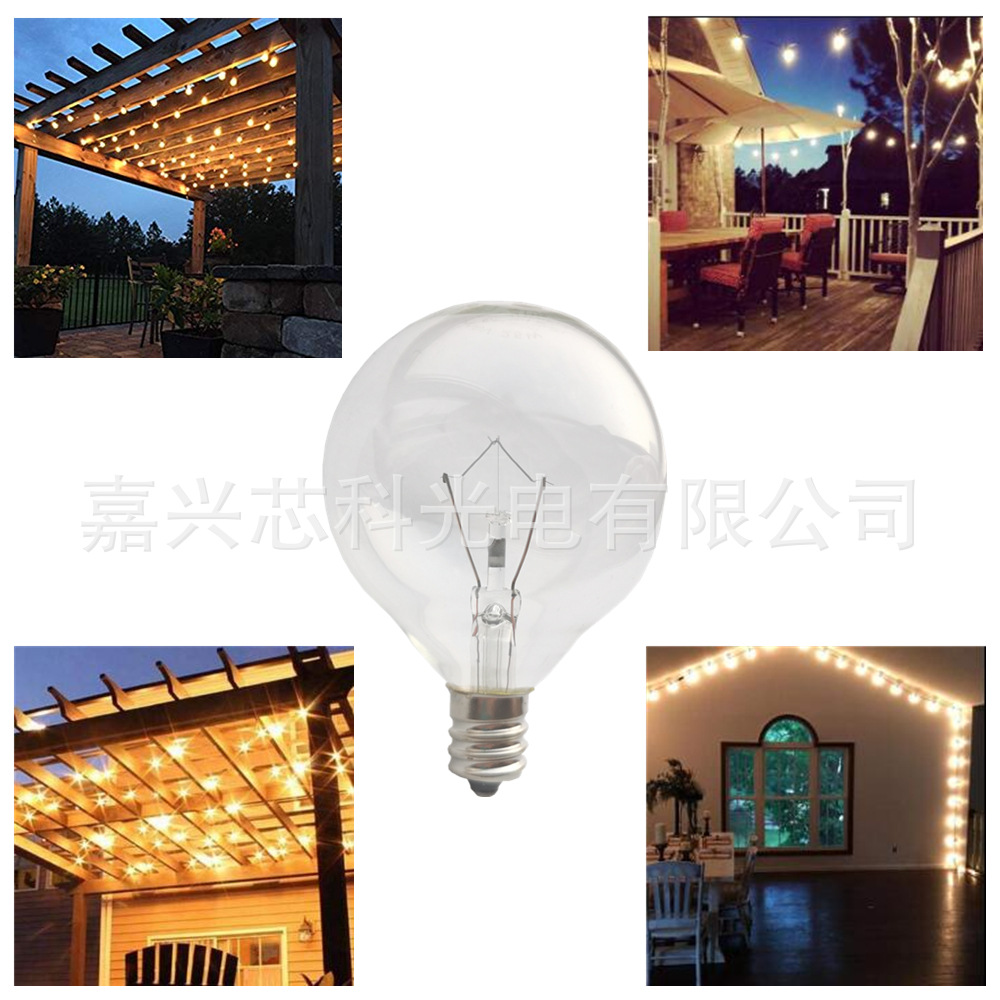 Picture of G 50 110 V120V25W E12 bulb American standard bulb aromatherapy lamp bulb string warm color dimmable