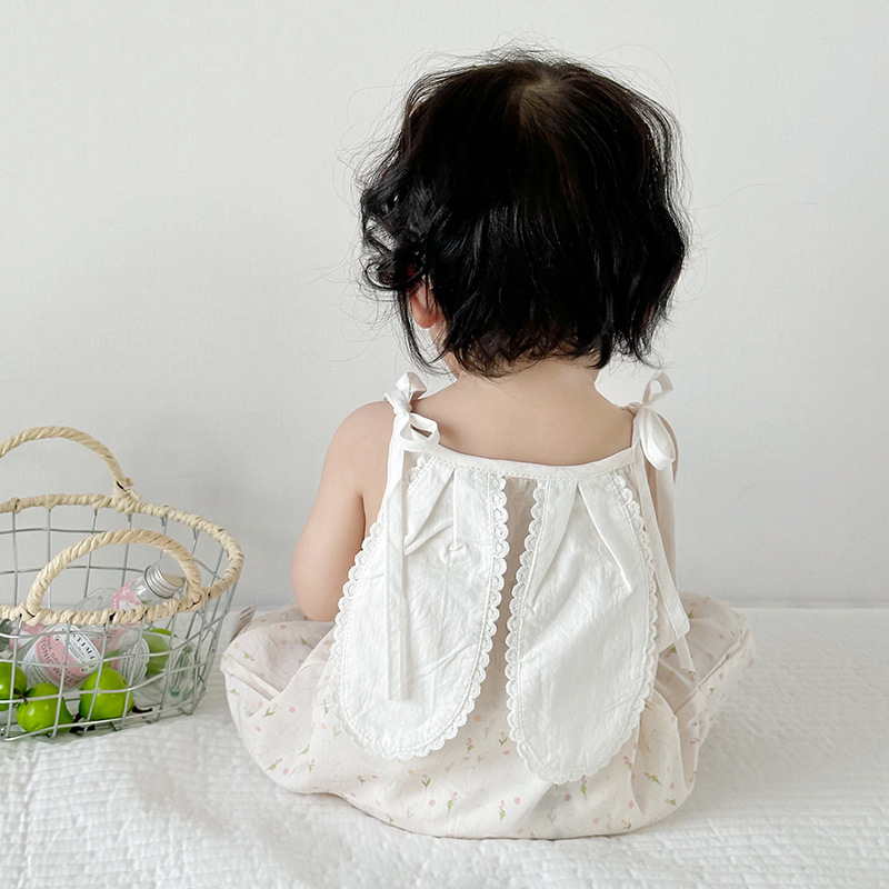 Picture of Baby's Summer Clothes Newborn Printed Short-sleeved Jumpsuit Baby's Summer Sling Cute Cotton Hassel Climbing Suit