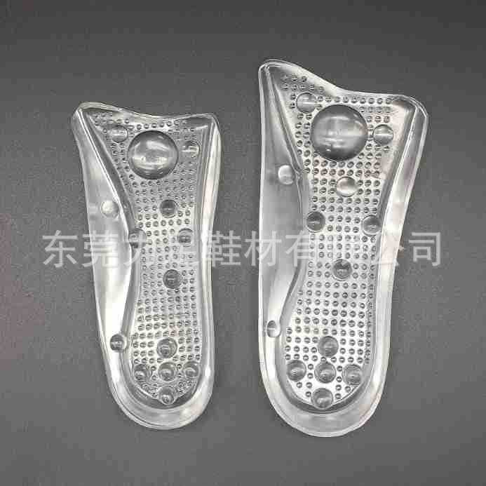 Arch Heel Pad, Sole Support to Correct Flat Feet, Half Size Pad, Silicone Sports Shock-Absorbing Massage Heel Insole