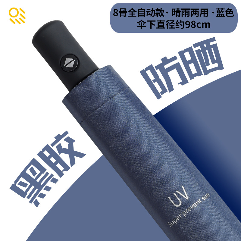 Picture of A large number of wholesale automatic umbrella women's folding dual-purpose umbrella sunscreen UV protection sun umbrella printable advertising