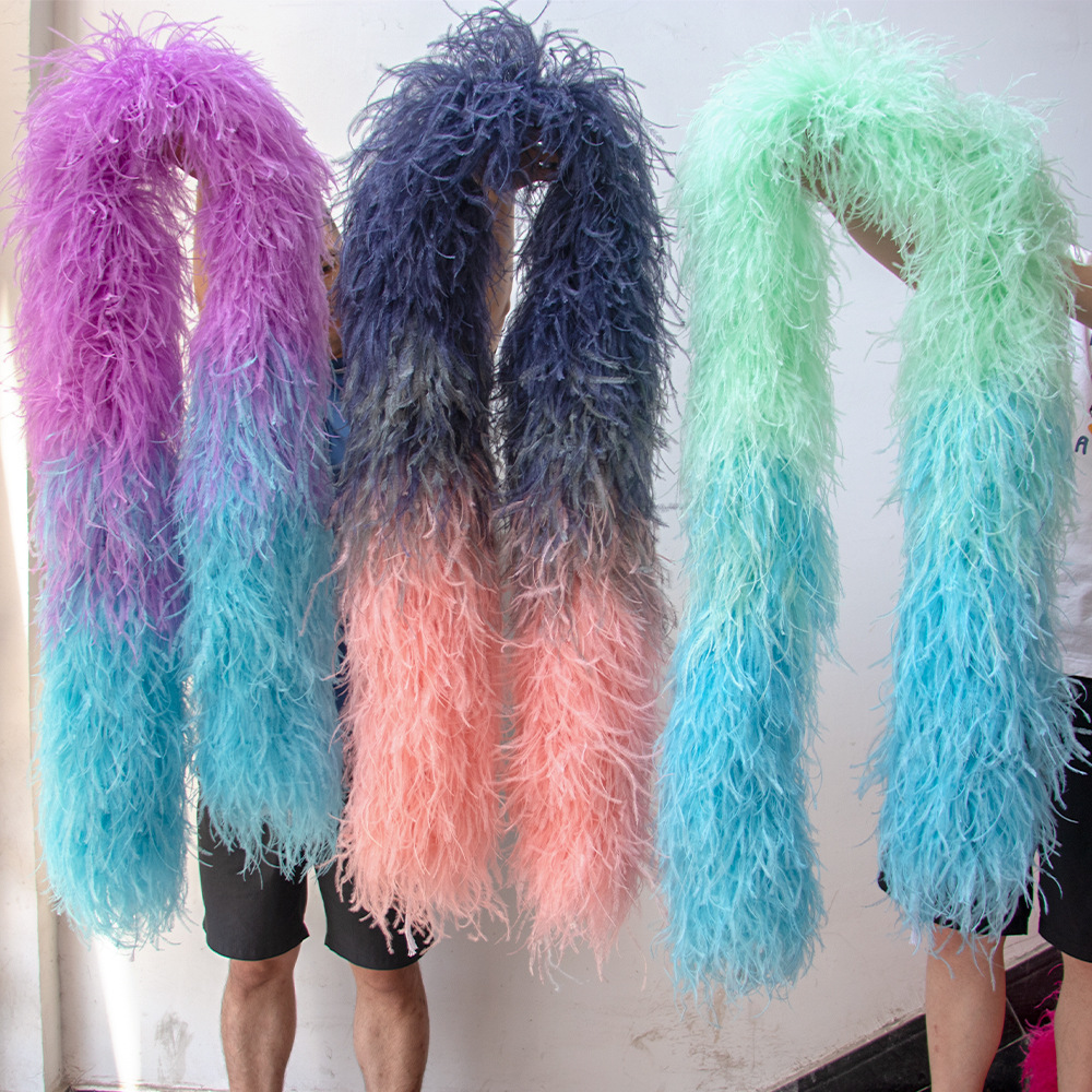 Picture of Multi-layer ostrich fizzle strips to make clothing skirt accessories feathers with ostrich feather strips manufacturers wholesale