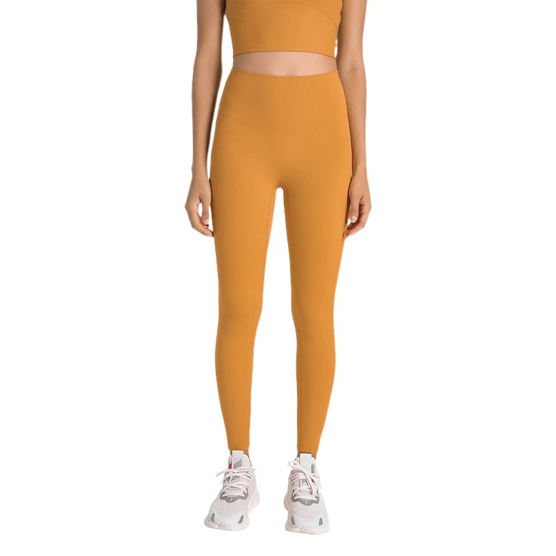 No Awkward Line Yoga Pants High-Waisted Butt-Lifting Fitness Cropped Leggings Tight Elastic Naked-Feel Sports Fitness Wear Et002