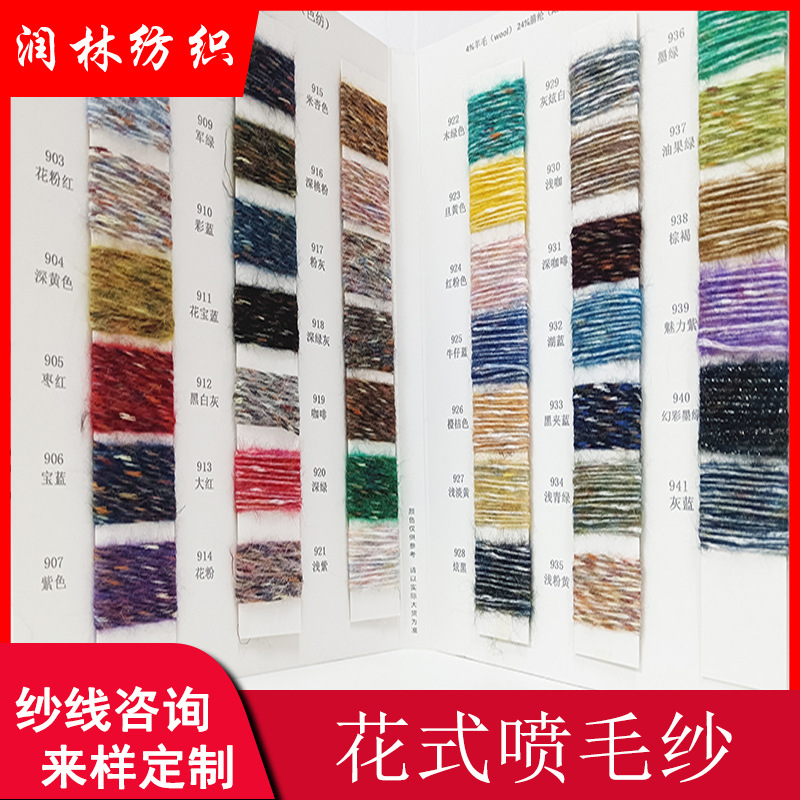 Fancy spray wool yarn 2.8 single strand special broken dyed magic color thick needle yarn 4% wool 24% acrylic 72% polyester