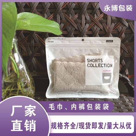Transparent Frosted Zipper Bag Clothing Packaging Bag Pe Plastic Ziplock Bag Intimates Clothing Packaging Bag Logo Printing
