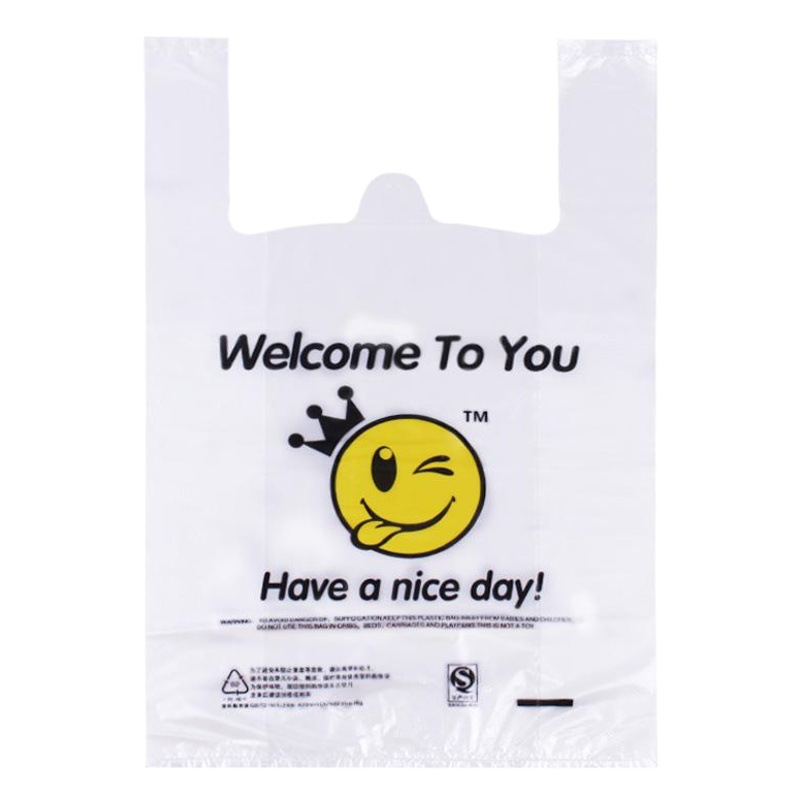 Wholesale biodegradation bags take-out packing handbags plastic bags shopping vest Bags Manufacturers supply vest bags